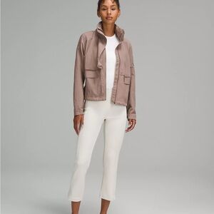 LULULEMON NWT Ribbed Softstreme Zip-Leg High-Rise Cropped Pant | Bone | Size 4